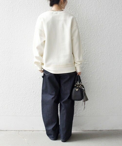 SHIPS / シップス スウェット | SHIPS any:〈洗濯機可能〉裏起毛 パールモチーフ 刺繍 ワイド スウェット | 詳細2