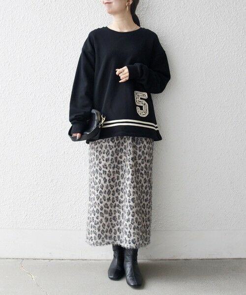 SHIPS / シップス スウェット | SHIPS any:〈洗濯機可能〉裏起毛 パールモチーフ 刺繍 ワイド スウェット | 詳細13