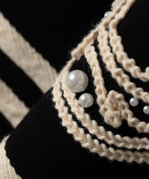 SHIPS / シップス スウェット | SHIPS any:〈洗濯機可能〉裏起毛 パールモチーフ 刺繍 ワイド スウェット | 詳細24