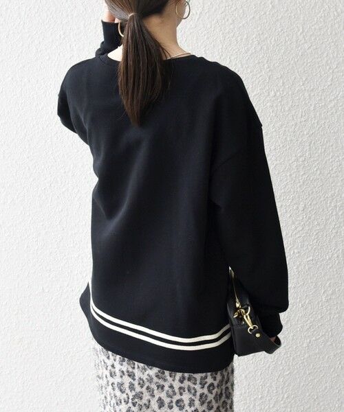 SHIPS / シップス スウェット | SHIPS any:〈洗濯機可能〉裏起毛 パールモチーフ 刺繍 ワイド スウェット | 詳細18