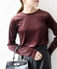 SHIPS / シップス カットソー（半袖以外） | SHIPS any:〈洗濯機可能〉ポリエステル ベロア 2way ヘンリーネック プルオーバー