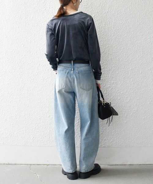 SHIPS / シップス カットソー（半袖以外） | SHIPS any:〈洗濯機可能〉ポリエステル ベロア 2way ヘンリーネック プルオーバー | 詳細2