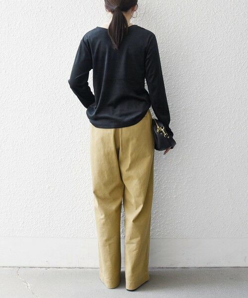 SHIPS / シップス カットソー（半袖以外） | SHIPS any:〈洗濯機可能〉ポリエステル ベロア 2way ヘンリーネック プルオーバー | 詳細16