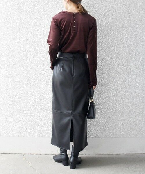 SHIPS / シップス カットソー（半袖以外） | SHIPS any:〈洗濯機可能〉ポリエステル ベロア 2way ヘンリーネック プルオーバー | 詳細25