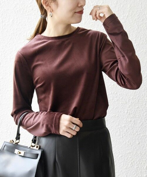 SHIPS / シップス カットソー（半袖以外） | SHIPS any:〈洗濯機可能〉ポリエステル ベロア 2way ヘンリーネック プルオーバー | 詳細26