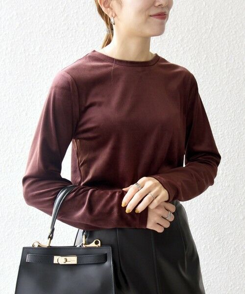 SHIPS / シップス カットソー（半袖以外） | SHIPS any:〈洗濯機可能〉ポリエステル ベロア 2way ヘンリーネック プルオーバー | 詳細27