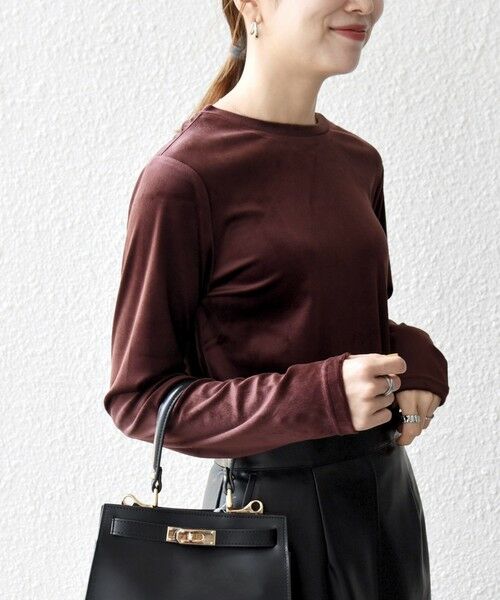 SHIPS / シップス カットソー（半袖以外） | SHIPS any:〈洗濯機可能〉ポリエステル ベロア 2way ヘンリーネック プルオーバー | 詳細28