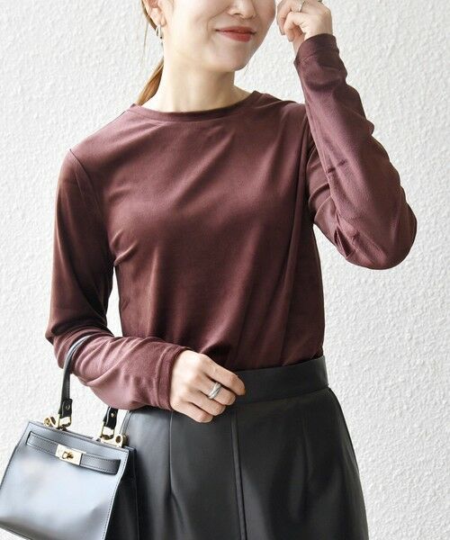 SHIPS / シップス カットソー（半袖以外） | SHIPS any:〈洗濯機可能〉ポリエステル ベロア 2way ヘンリーネック プルオーバー | 詳細30