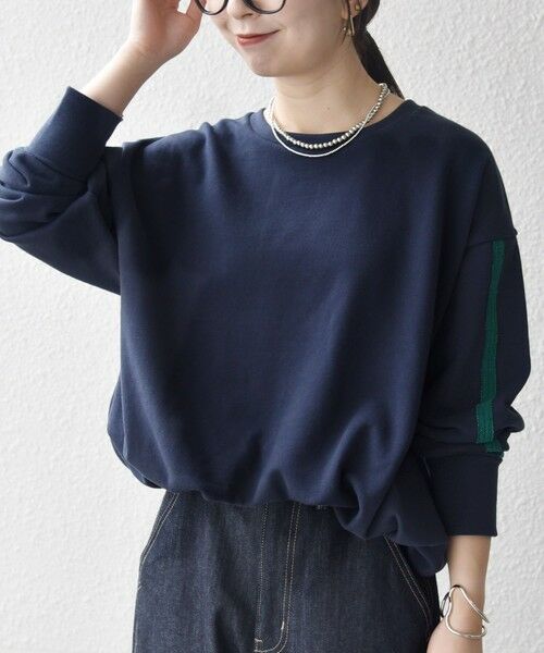 SHIPS / シップス スウェット | SHIPS any:〈洗濯機可能〉裏毛 バイカラー ドロスト ルーズ スウェット プルオーバー | 詳細30