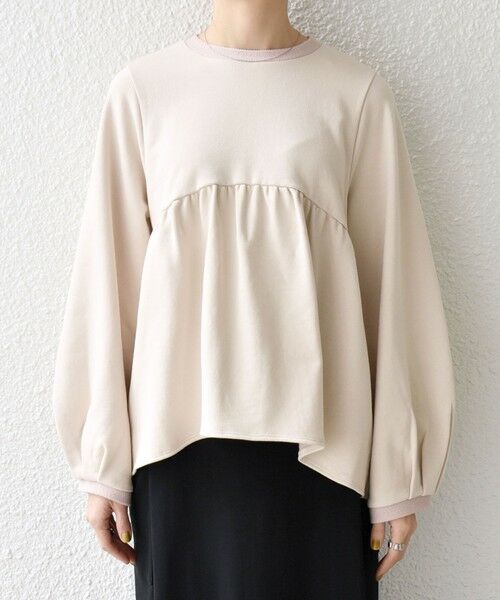 SHIPS / シップス スウェット | 《予約》SHIPS any:〈洗濯機可能〉裏毛 バイカラー ペプラム スウェット プルオーバー | 詳細10