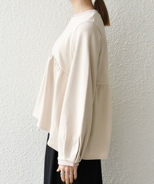 SHIPS / シップス スウェット | 《予約》SHIPS any:〈洗濯機可能〉裏毛 バイカラー ペプラム スウェット プルオーバー | 詳細11