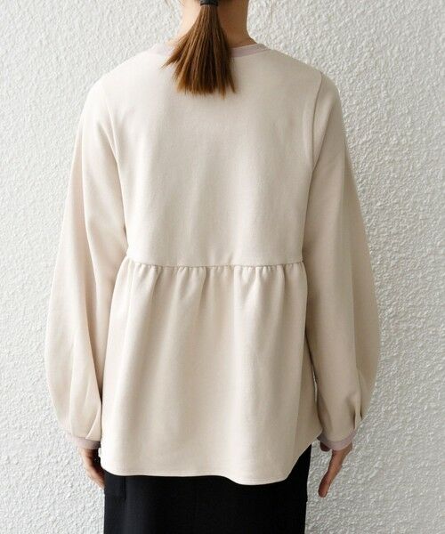 SHIPS / シップス スウェット | 《予約》SHIPS any:〈洗濯機可能〉裏毛 バイカラー ペプラム スウェット プルオーバー | 詳細12