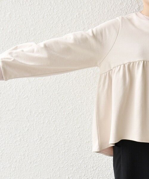 SHIPS / シップス スウェット | 《予約》SHIPS any:〈洗濯機可能〉裏毛 バイカラー ペプラム スウェット プルオーバー | 詳細13