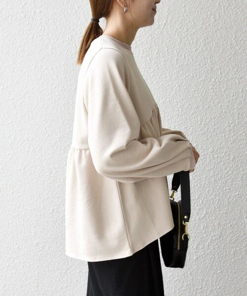 SHIPS / シップス スウェット | 《予約》SHIPS any:〈洗濯機可能〉裏毛 バイカラー ペプラム スウェット プルオーバー | 詳細5