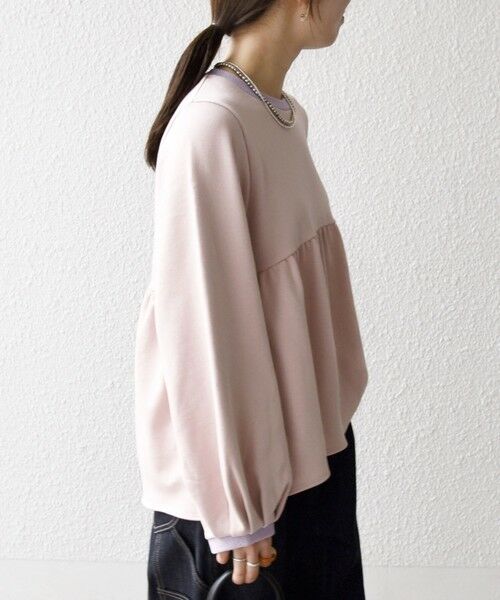 SHIPS / シップス スウェット | 《予約》SHIPS any:〈洗濯機可能〉裏毛 バイカラー ペプラム スウェット プルオーバー | 詳細17