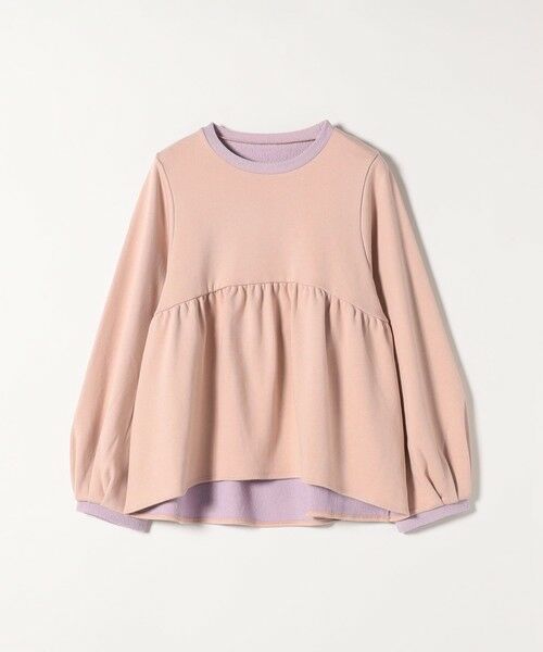 SHIPS / シップス スウェット | 《予約》SHIPS any:〈洗濯機可能〉裏毛 バイカラー ペプラム スウェット プルオーバー | 詳細20