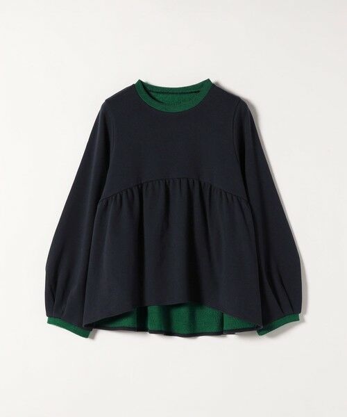 SHIPS / シップス スウェット | 《予約》SHIPS any:〈洗濯機可能〉裏毛 バイカラー ペプラム スウェット プルオーバー | 詳細29