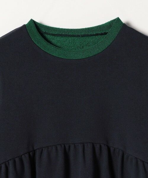 SHIPS / シップス スウェット | 《予約》SHIPS any:〈洗濯機可能〉裏毛 バイカラー ペプラム スウェット プルオーバー | 詳細30