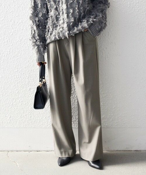 SHIPS / シップス その他パンツ | SHIPS any:〈洗濯機可能〉ウォーム ストレッチ ハイウエスト 2タック パンツ | 詳細3