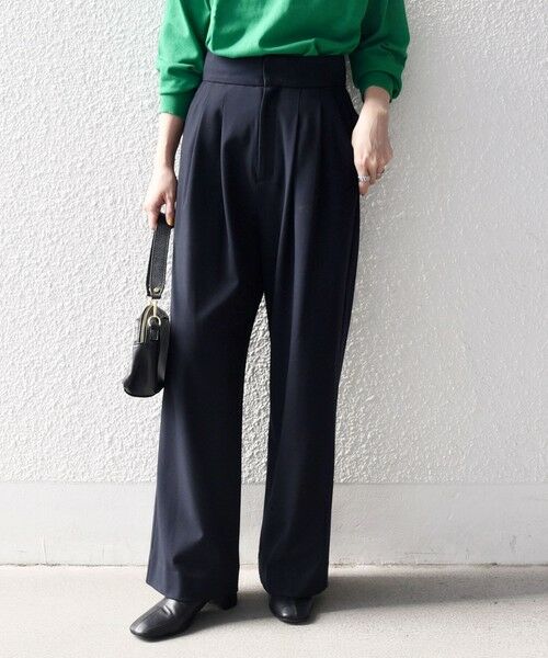 SHIPS / シップス その他パンツ | SHIPS any:〈洗濯機可能〉ウォーム ストレッチ ハイウエスト 2タック パンツ | 詳細17