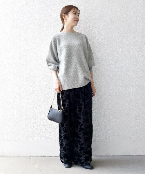 SHIPS / シップス その他パンツ | SHIPS any:〈手洗い可能〉フラワー オパール タック セミワイド イージー パンツ | 詳細1