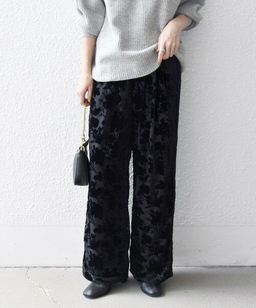 SHIPS / シップス その他パンツ | SHIPS any:〈手洗い可能〉フラワー オパール タック セミワイド イージー パンツ | 詳細3