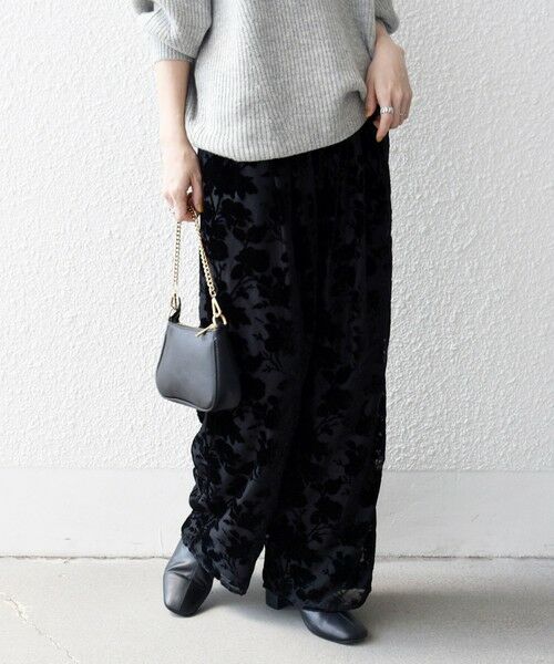 SHIPS / シップス その他パンツ | SHIPS any:〈手洗い可能〉フラワー オパール タック セミワイド イージー パンツ | 詳細4