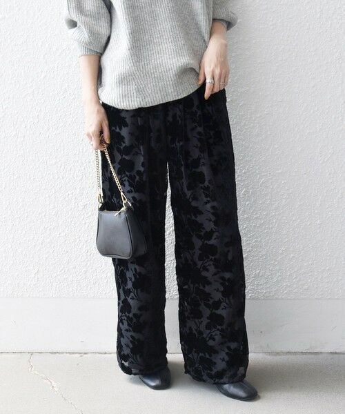 SHIPS / シップス その他パンツ | SHIPS any:〈手洗い可能〉フラワー オパール タック セミワイド イージー パンツ | 詳細5