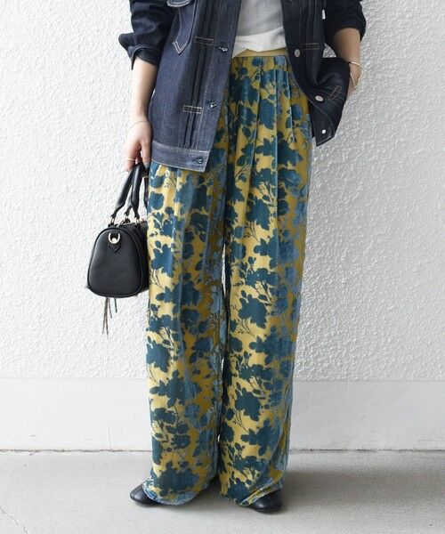 SHIPS / シップス その他パンツ | SHIPS any:〈手洗い可能〉フラワー オパール タック セミワイド イージー パンツ | 詳細14