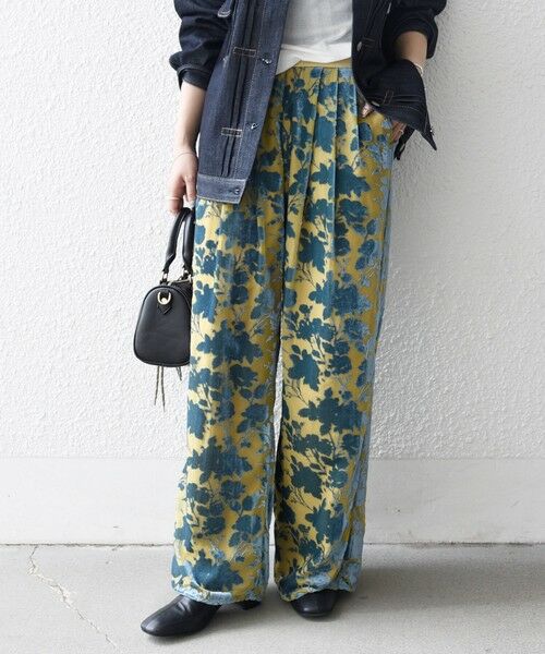 SHIPS / シップス その他パンツ | SHIPS any:〈手洗い可能〉フラワー オパール タック セミワイド イージー パンツ | 詳細15