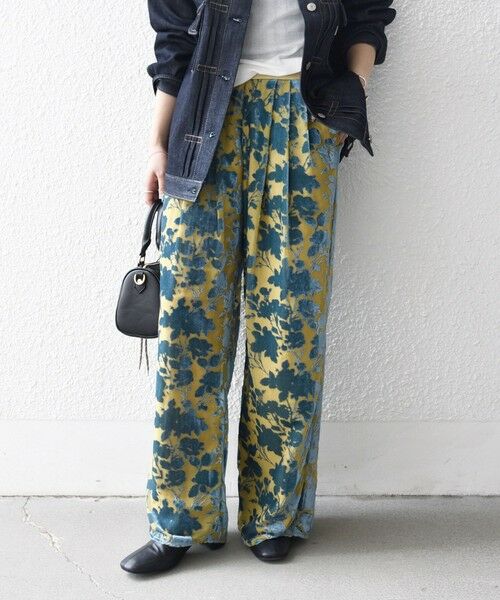 SHIPS / シップス その他パンツ | SHIPS any:〈手洗い可能〉フラワー オパール タック セミワイド イージー パンツ | 詳細20