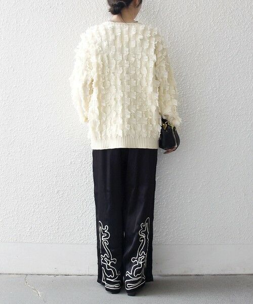 SHIPS / シップス その他パンツ | SHIPS any:〈洗濯機可能〉サテン 刺繍 ストレート イージー パンツ | 詳細2