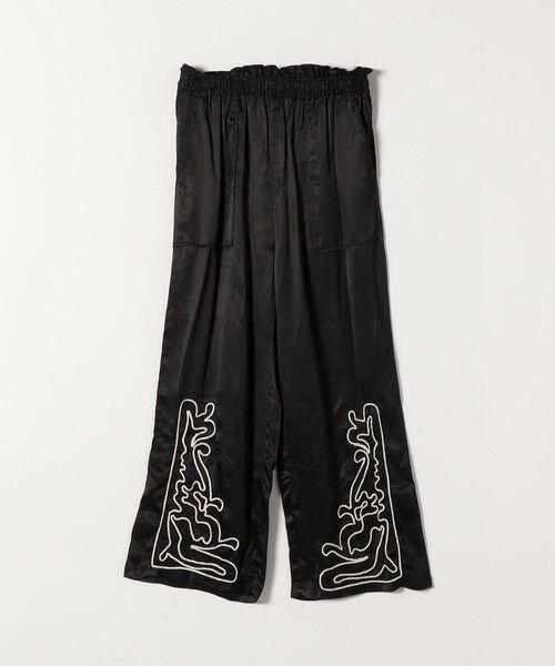 SHIPS / シップス その他パンツ | SHIPS any:〈洗濯機可能〉サテン 刺繍 ストレート イージー パンツ | 詳細7