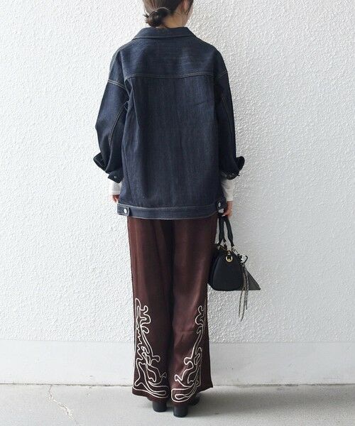 SHIPS / シップス その他パンツ | SHIPS any:〈洗濯機可能〉サテン 刺繍 ストレート イージー パンツ | 詳細11