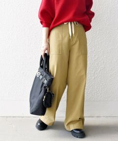 SHIPS / シップス チノ・ワークパンツ | SHIPS any:〈洗濯機可能〉ドロスト イージー ワイド ストレート ベイカー パンツ