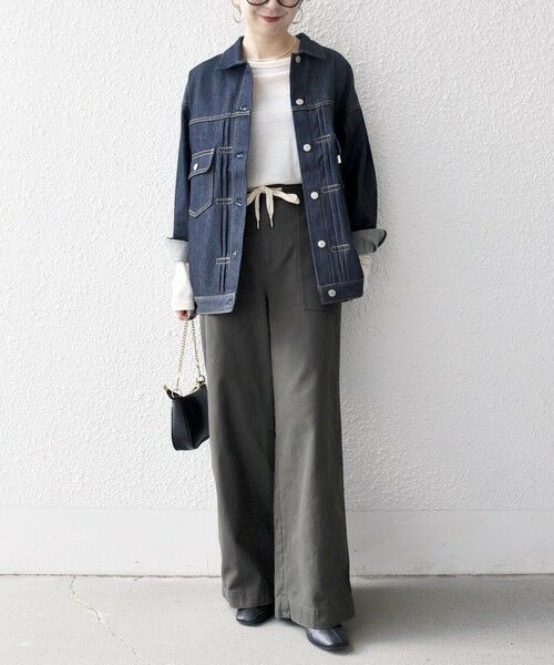 SHIPS / シップス チノ・ワークパンツ | SHIPS any:〈洗濯機可能〉ドロスト イージー ワイド ストレート ベイカー パンツ | 詳細1