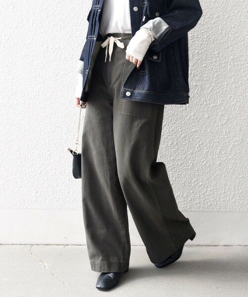 SHIPS / シップス チノ・ワークパンツ | SHIPS any:〈洗濯機可能〉ドロスト イージー ワイド ストレート ベイカー パンツ | 詳細4