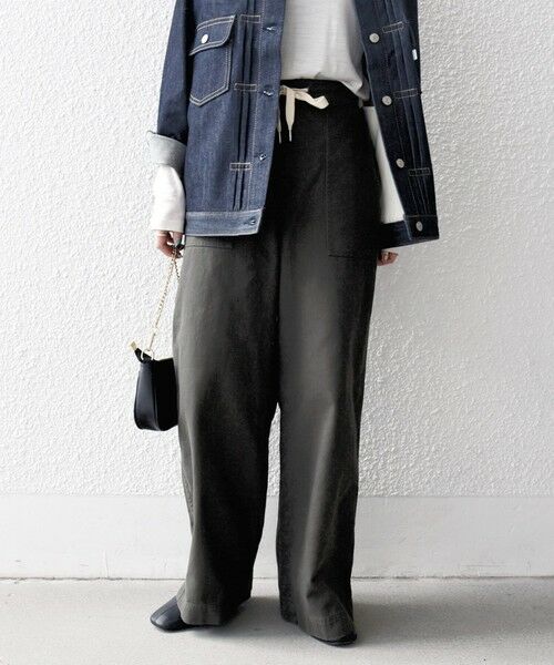 SHIPS / シップス チノ・ワークパンツ | SHIPS any:〈洗濯機可能〉ドロスト イージー ワイド ストレート ベイカー パンツ | 詳細8