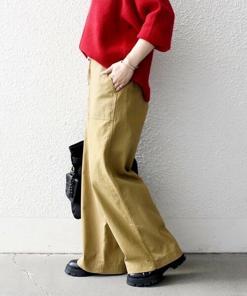 SHIPS / シップス チノ・ワークパンツ | SHIPS any:〈洗濯機可能〉ドロスト イージー ワイド ストレート ベイカー パンツ | 詳細19
