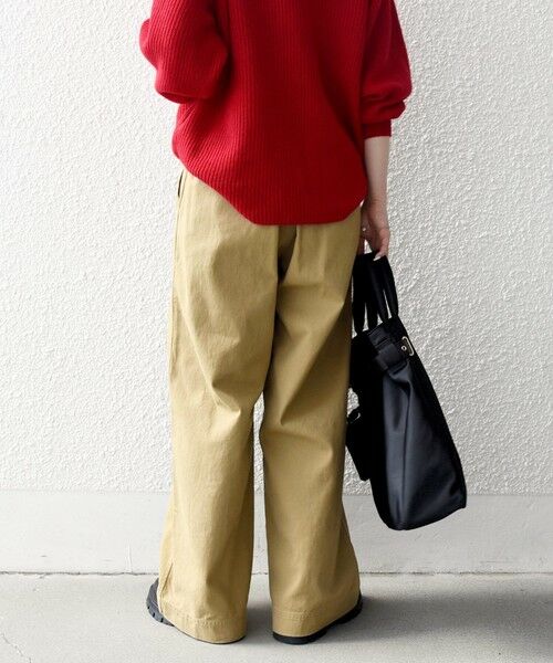 SHIPS / シップス チノ・ワークパンツ | SHIPS any:〈洗濯機可能〉ドロスト イージー ワイド ストレート ベイカー パンツ | 詳細20