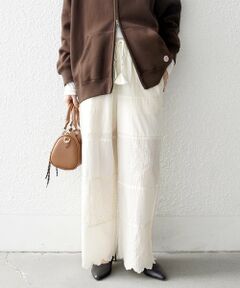 SHIPS / シップス その他パンツ | bon_meur:〈洗濯機可能〉ロゴ エンブロイダリー パッチワーク ワイド パンツ