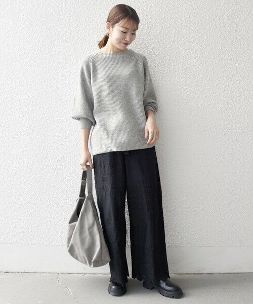 SHIPS / シップス その他パンツ | bon_meur:〈洗濯機可能〉ロゴ エンブロイダリー パッチワーク ワイド パンツ | 詳細9