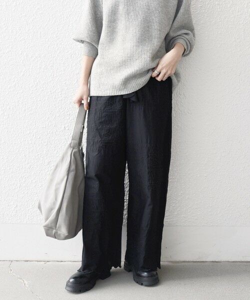 SHIPS / シップス その他パンツ | bon_meur:〈洗濯機可能〉ロゴ エンブロイダリー パッチワーク ワイド パンツ | 詳細11