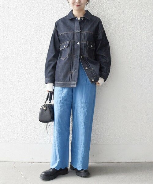 SHIPS / シップス その他パンツ | bon_meur:〈洗濯機可能〉ロゴ エンブロイダリー パッチワーク ワイド パンツ | 詳細16