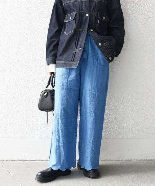 SHIPS / シップス その他パンツ | bon_meur:〈洗濯機可能〉ロゴ エンブロイダリー パッチワーク ワイド パンツ | 詳細18