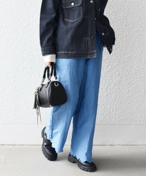 SHIPS / シップス その他パンツ | bon_meur:〈洗濯機可能〉ロゴ エンブロイダリー パッチワーク ワイド パンツ | 詳細19