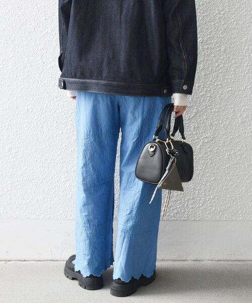 SHIPS / シップス その他パンツ | bon_meur:〈洗濯機可能〉ロゴ エンブロイダリー パッチワーク ワイド パンツ | 詳細20