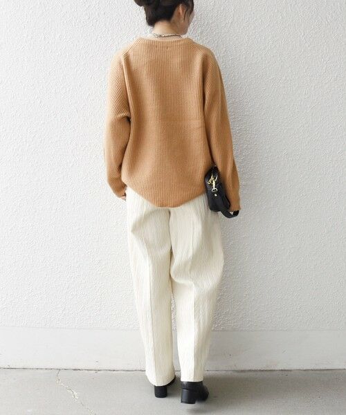 SHIPS / シップス その他パンツ | SHIPS any:〈手洗い可能〉ジャカード タック セミワイド パンツ［NAVY BLUE］ | 詳細2