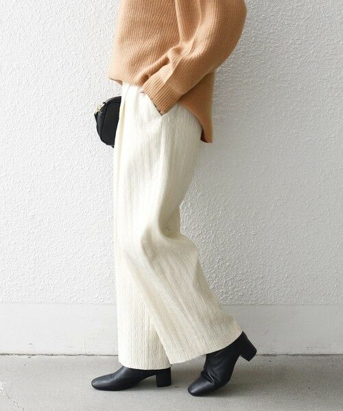 SHIPS / シップス その他パンツ | SHIPS any:〈手洗い可能〉ジャカード タック セミワイド パンツ［NAVY BLUE］ | 詳細6