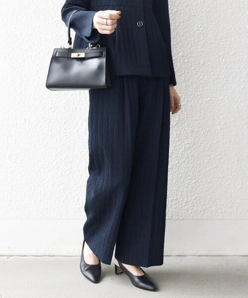 SHIPS / シップス その他パンツ | SHIPS any:〈手洗い可能〉ジャカード タック セミワイド パンツ［NAVY BLUE］ | 詳細19